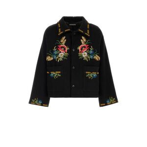 Bode Men Black Wool Aquitaine Jacket